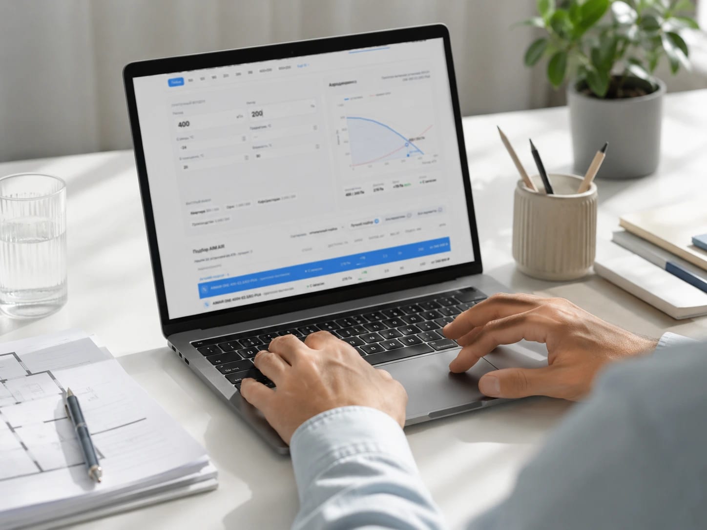 Планировка объекта на столе